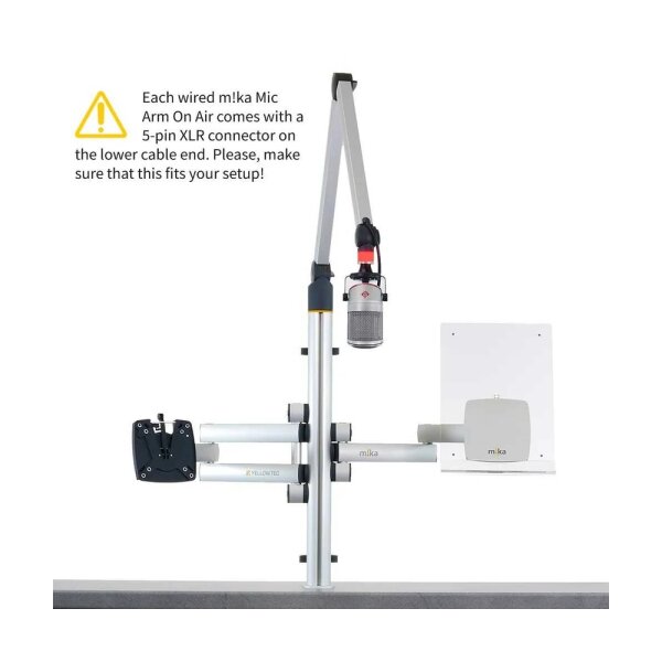 m!ka Set 10: Single Monitor + Single Mic + CopyStand Set aluminum - Yellowtec