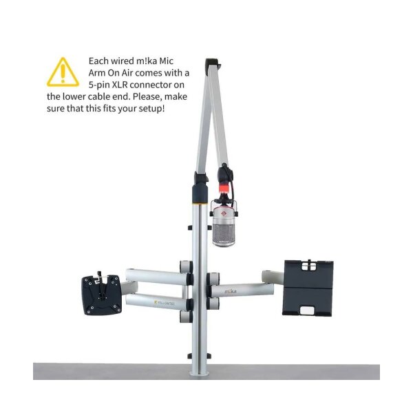 m!ka Set 10: Single Monitor + Single Mic + CopyStand Set black - Yellowtec