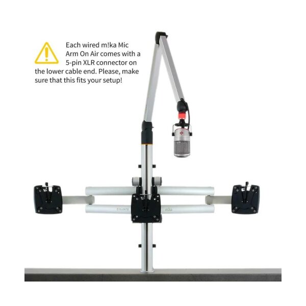 m!ka Set 7: Triple XL Monitor + Single Mic Set aluminum - Yellowtec