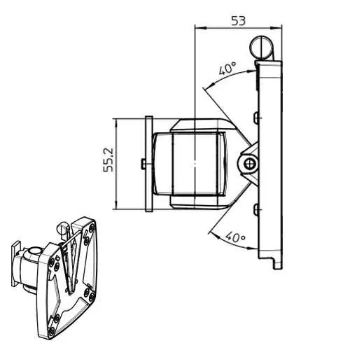 Monitor Arm XS Range 105mm aluminum - 6