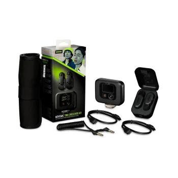 MoveMic Two Receiver Kit İki kanal Kablosuz Yaka Mikrofonu (Alıcı Dahil) - Shure