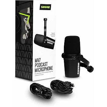 MV7 Dinamik XLR-USB Podcast Mikrofonu (Black) - 3