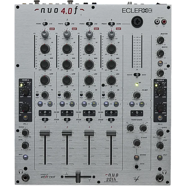 NUO4.0F - 4 Kanal Analog DJ Mikser (SILVER) - 1
