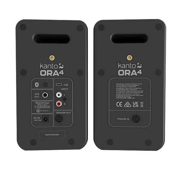 ORA4 | 100W Güçlendirilmiş Referans Masaüstü Hoparlörler, Bluetooth - Siyah, Çift (Type C güç kablosu dahil) - 3