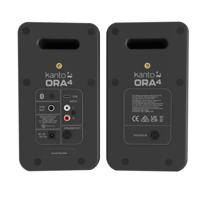 ORA4 | 100W Güçlendirilmiş Referans Masaüstü Hoparlörler, Bluetooth - Siyah, Çift (Type C güç kablosu dahil) - 3