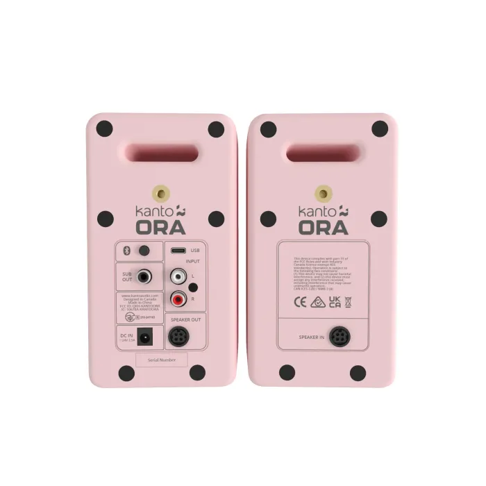 ORA | 100W 3'' Aktif Referans Masaüstü Hoparlörler | Pembe, Çift - 4