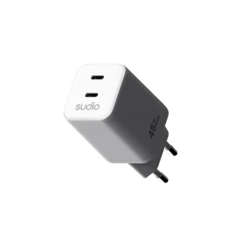 P2 GaN USB‑C Hızlı Şarj Adaptörü (45W) Beyaz - Sudio