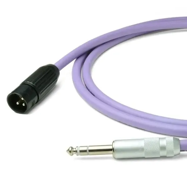PA-02 TXM V2 - 3.0 mt 1/4 TRS (M) - XLR(M) Ultra Kalite 110ohm Balanslı Aktif Stüdyo Hoparlör Kablosu - 3