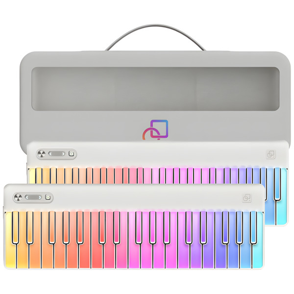 PartyKeys Keyboard - Light-Guided MIDI Piano Keyboard | 72 Tuşlu Özel Çantalı Set | White - 1