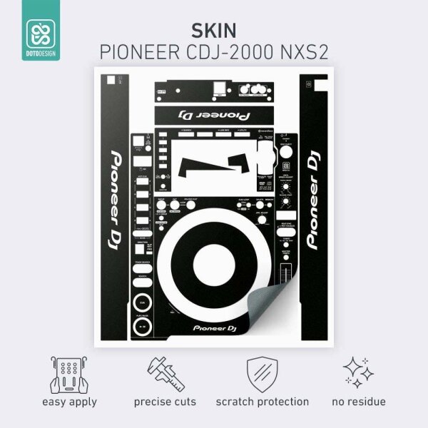 Skin Pioneer CDJ-2000 NXS2 - Koruyucu Kaplama - Siyah - 2