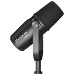 PM2 Black | USB-C & XLR Cardioid Dynamic Podcasting Microphone - Relacart