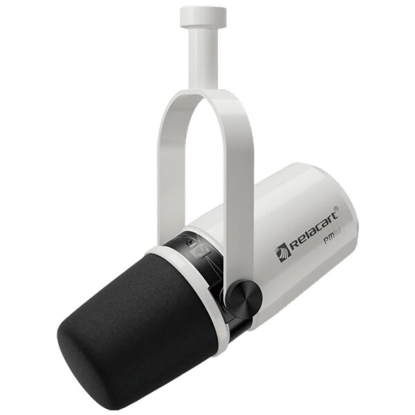 PM3 White | Cardioid Dynamic Podcasting Microphone - 1