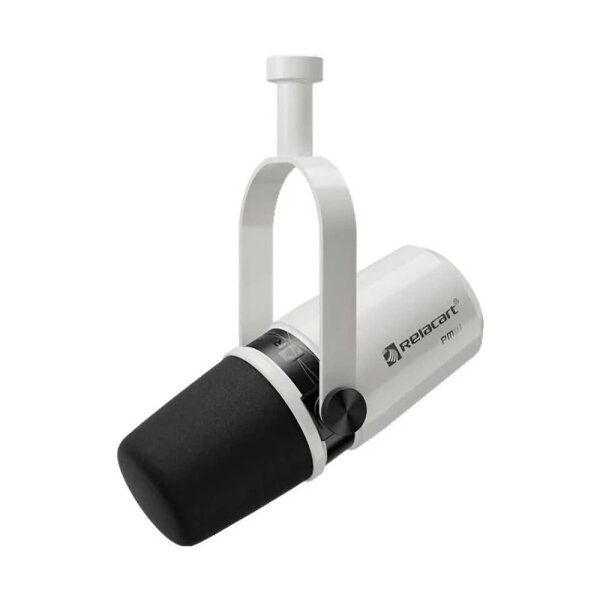 PM3 White | Dinamik Yayıncı Mikrofonu - Relacart