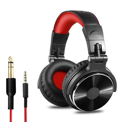 Pro10 Kulak Üstü Kablolu DJ Kulaklığı (Kırmızı) - 1