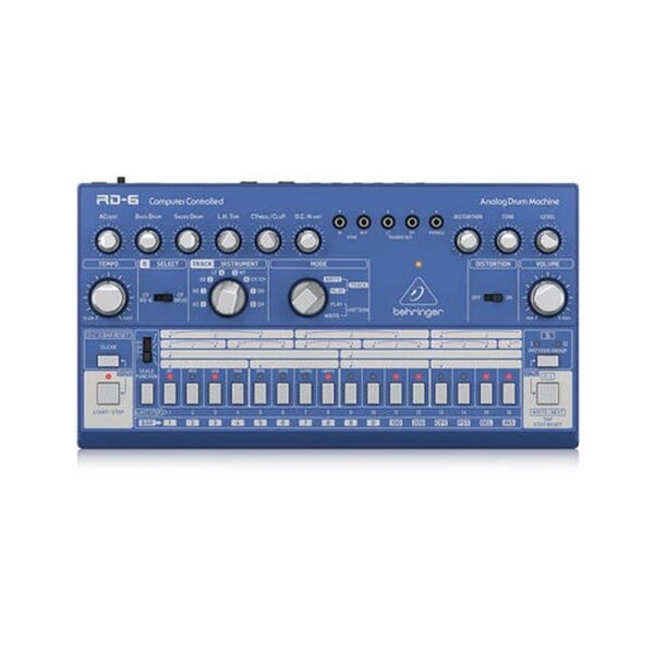 RD-6-BU 64 Adım Sıralayıcılı Analog Davul Makinesi ( Mavi ) - Behringer