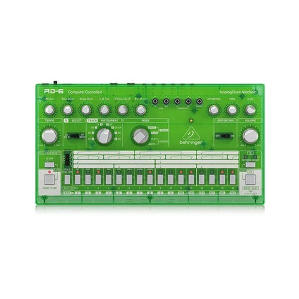 RD-6-LM 64 Adım Sıralayıcılı Analog Davul Makinesi ( Yeşil ) - Behringer