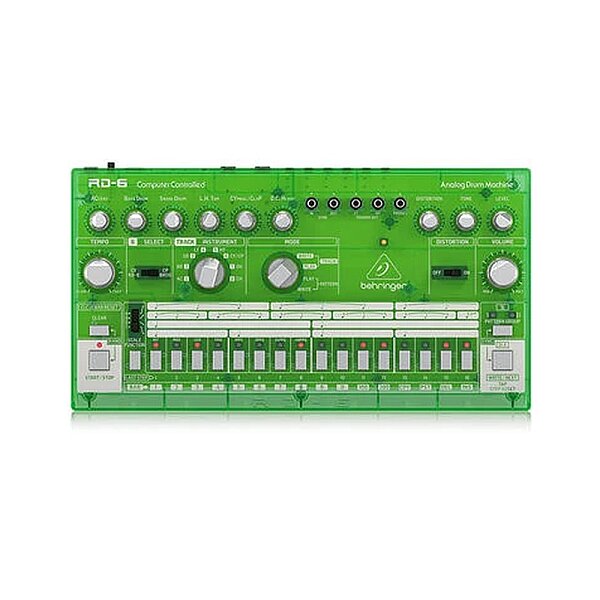 RD-6-LM 64 Adım Sıralayıcılı Analog Davul Makinesi ( Yeşil ) - 1