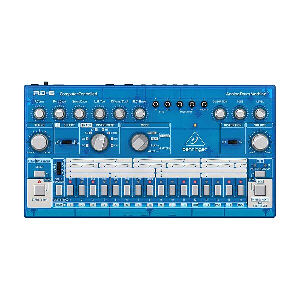 RD-6-BB 64 Adımlı Sıralayıcılı Analog Davul Makinesi ( Mavi) - 1