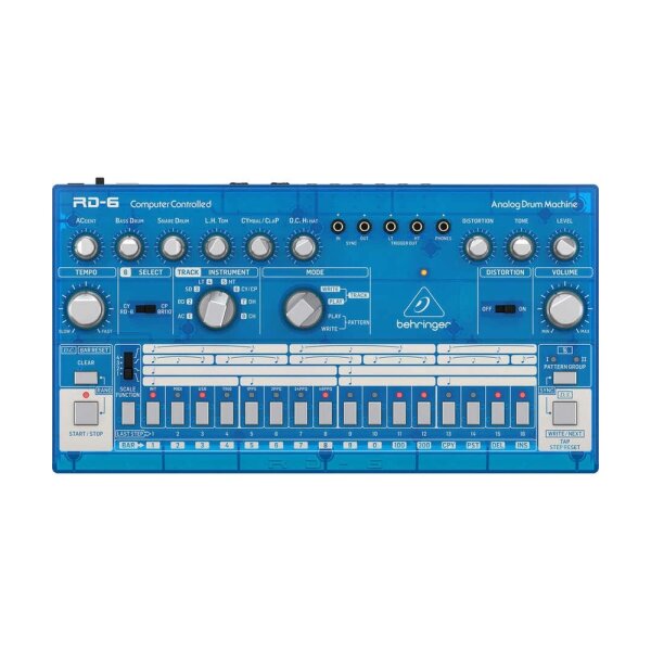 RD-6-BB 64 Adımlı Sıralayıcılı Analog Davul Makinesi ( Mavi) - Behringer