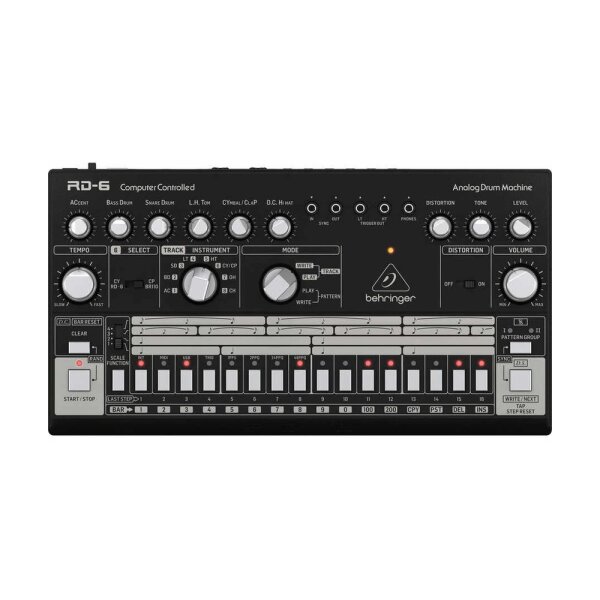 RD-6-BK 64 Adımlı Sıralayıcılı Analog Davul Makinesi (Siyah) - Behringer