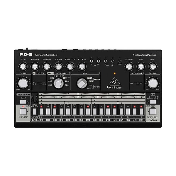 RD-6-BK 64 Adımlı Sıralayıcılı Analog Davul Makinesi (Siyah) - 1