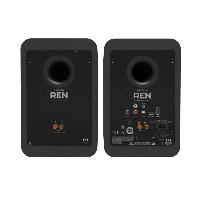 Ren | 200W 5'' Aktif Kitaplık Hoparlörleri | Mat Siyah, Çift - Garaj Ürünü - 3