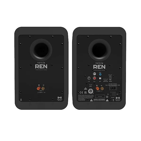 Ren | 200W 5'' Aktif Kitaplık Hoparlörleri | Mat Siyah, Çift - 3
