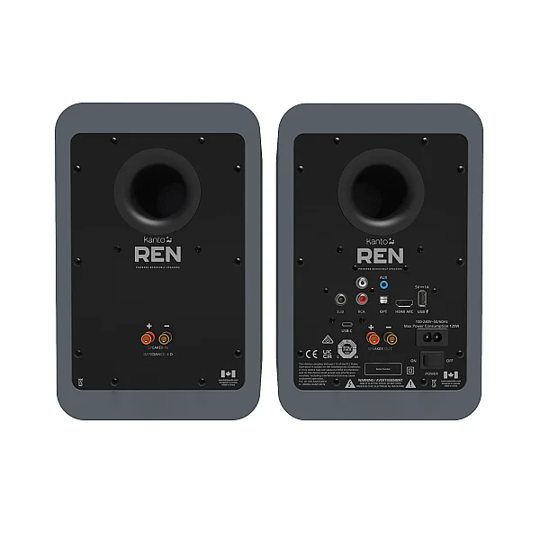 Ren | 200W 5'' Aktif Kitaplık Hoparlörleri | Mat Gri, Çift - 3