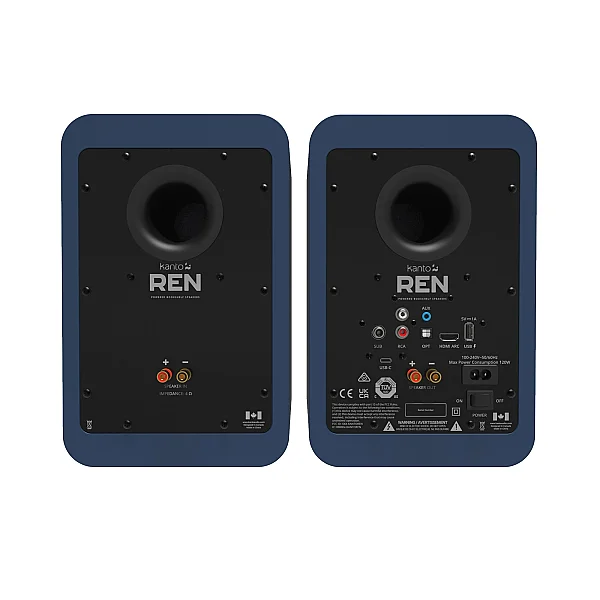 Ren | 200W 5'' Aktif Kitaplık Hoparlörleri | Mat Mavi, Çift - 3