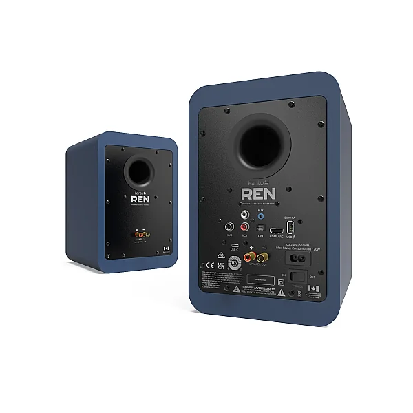 Ren | 200W 5'' Aktif Kitaplık Hoparlörleri | Mat Mavi, Çift - 4