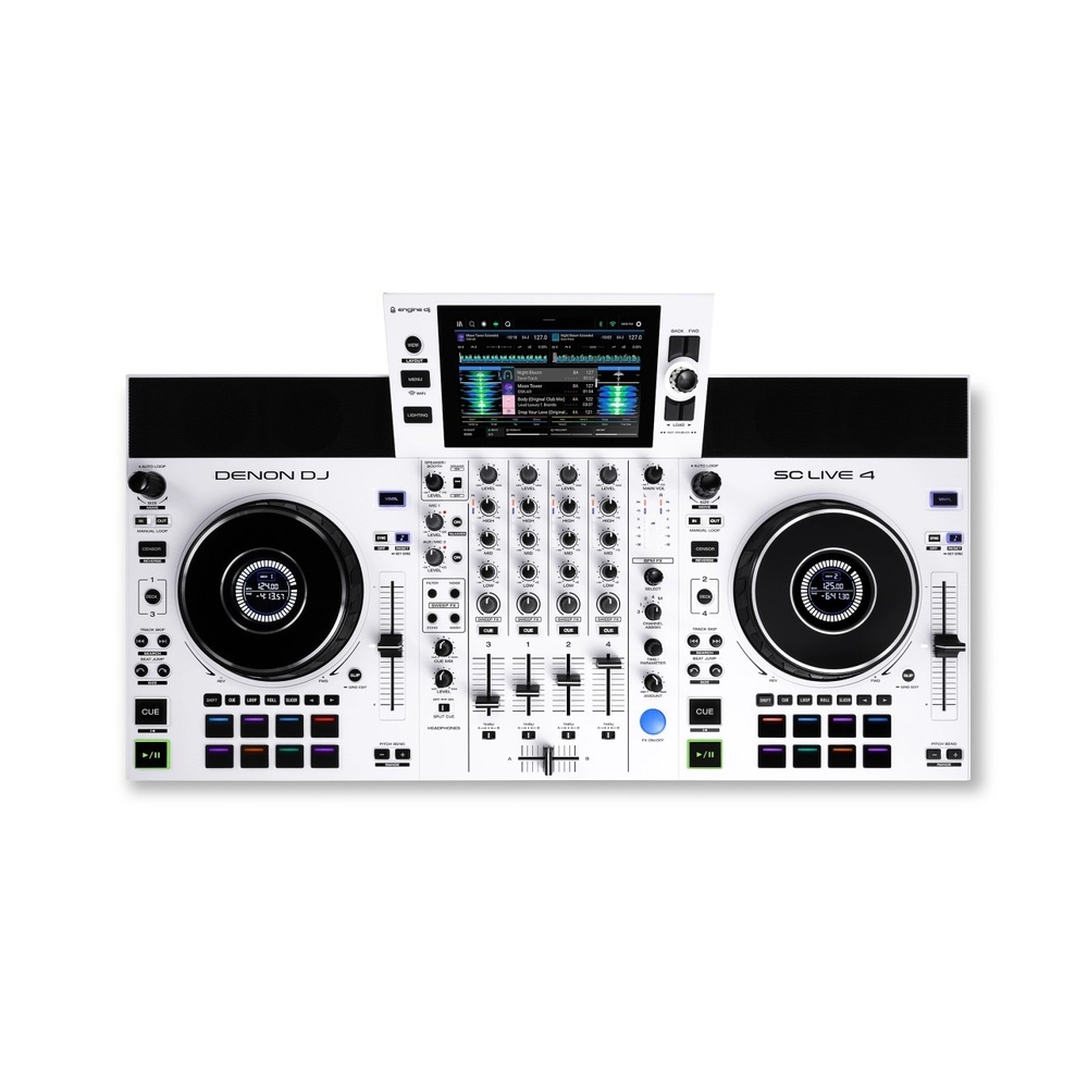 Denon DJ SC LIVE 4 Dahili Hoparlör DJ Controller (White) | Sesçi Baba