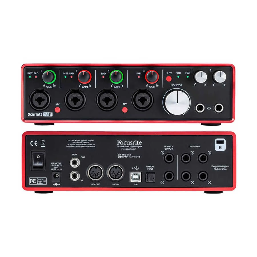 Focusrite Scarlett 18i8 MK2 Ses Kartı Scarlett Series Sesçi Baba