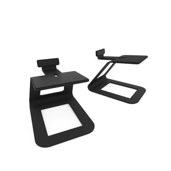 SE6 Yükseltilmiş Masaüstü Hoparlör Standları, Büyük Hoparlörler İçin - Siyah (Çift) - KANTO