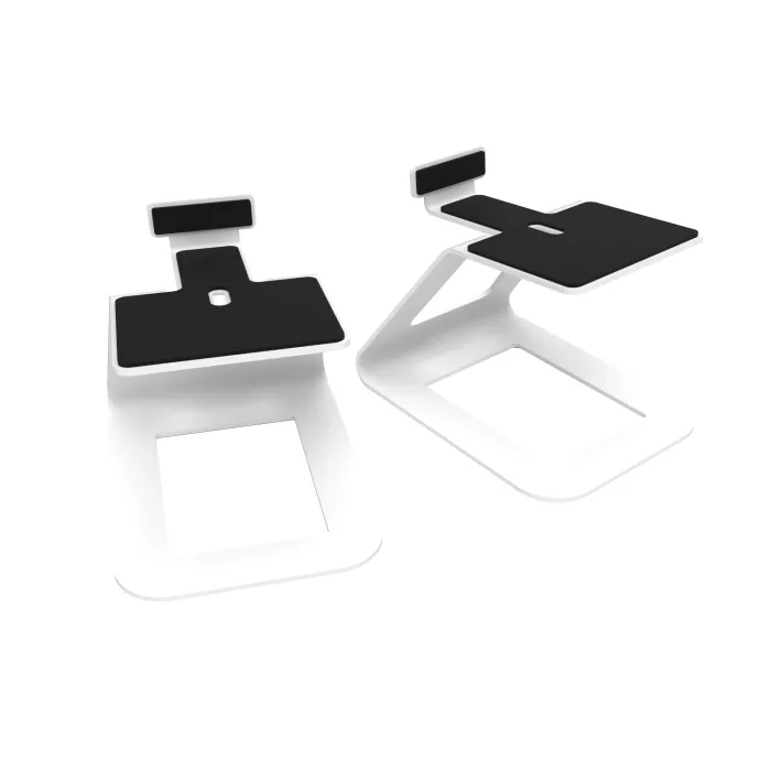 SE6W Yükseltilmiş Masaüstü Hoparlör Standları, Büyük Hoparlörler İçin - Beyaz (Çift) - 1