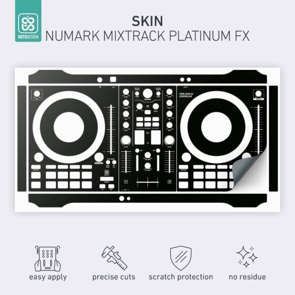 Skin Numark Mixtrack Platinum FX - Koruyucu Kaplama - Siyah - 2