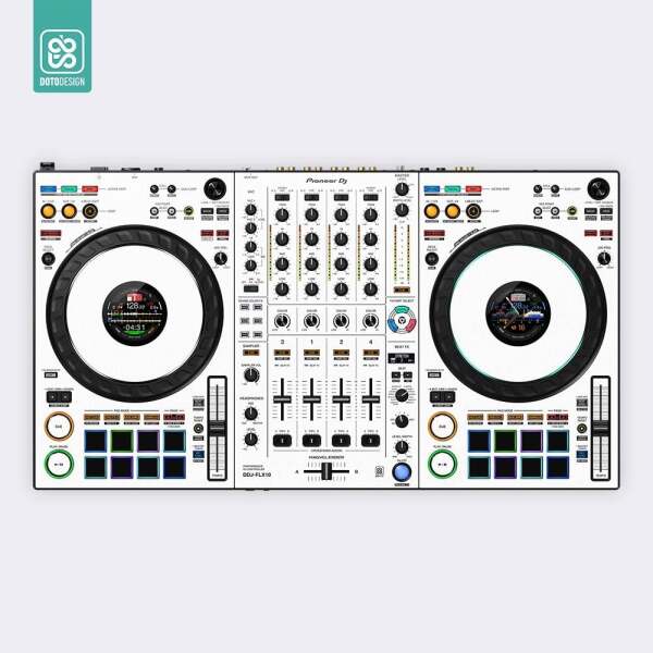 Skin Pioneer DDJ-FLX10 Koruyucu Sticker - White - Doto Design