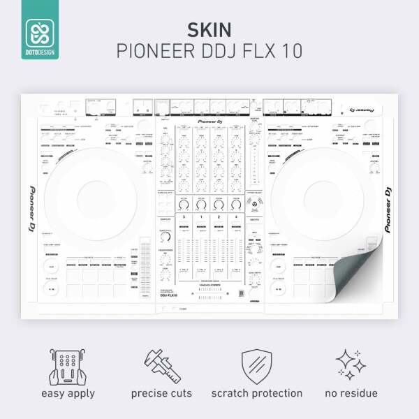 Skin Pioneer DDJ-FLX10 Koruyucu Sticker - White - 3