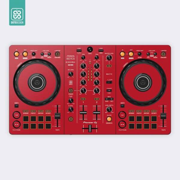 Skin Pioneer DDJ-FLX4 Koruyucu Kaplama - Red - Doto Design