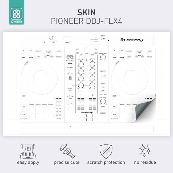 Skin Pioneer DDJ-FLX4 Koruyucu Kaplama - White - 2