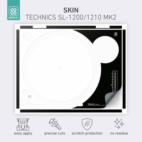 Skin SL-1200 / 1210 MK2 Koruyucu Sticker | Black - White - 2