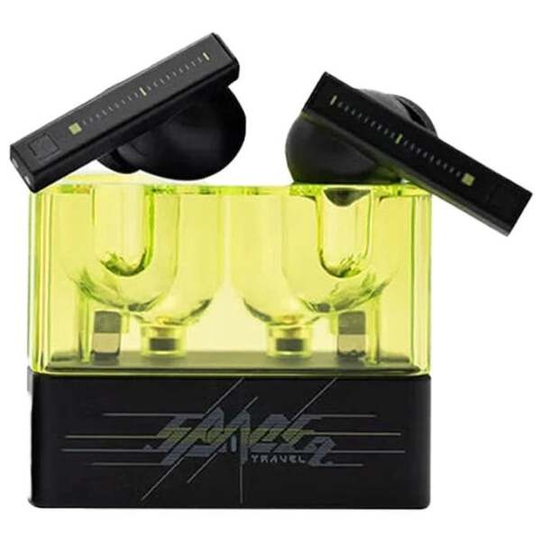 Space Travel 2 True Wireless Headphone (TWS) | Black Green - 1