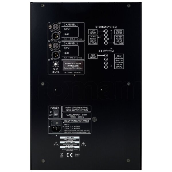 Sub A125-M White - 2