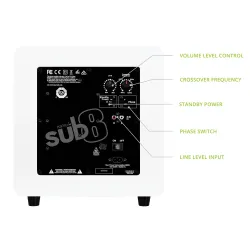 SUB8 | 8'' 300W Akitf Hi-Fi Subwoofer | Mat Beyaz - Garaj Ürünü - 6