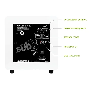 SUB8 | 8'' 300W Akitf Hi-Fi Subwoofer | Mat Beyaz - 6