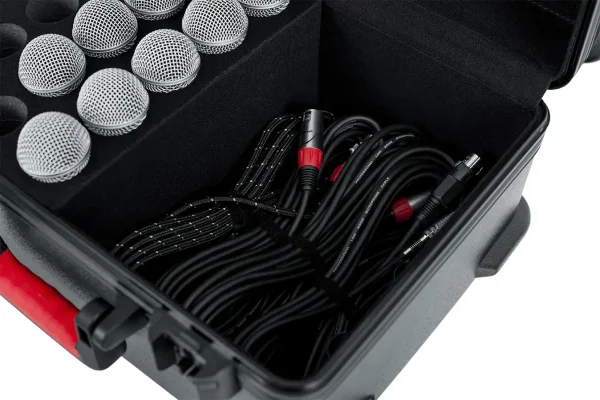 TSA ATA Molded Case w/ Drops for (15) Mics | GTSA-MIC15 - 3