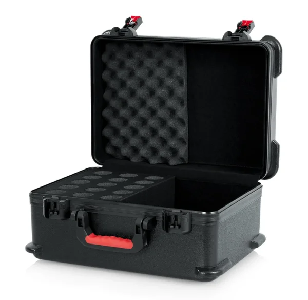 TSA ATA Molded Case w/ Drops for (15) Mics | GTSA-MIC15 - 4