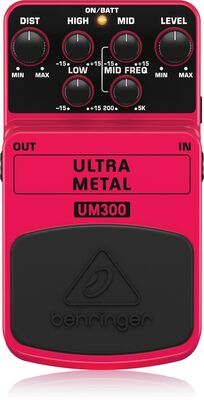 UM300 Heavy Metal Distortion Effects Pedal - 1