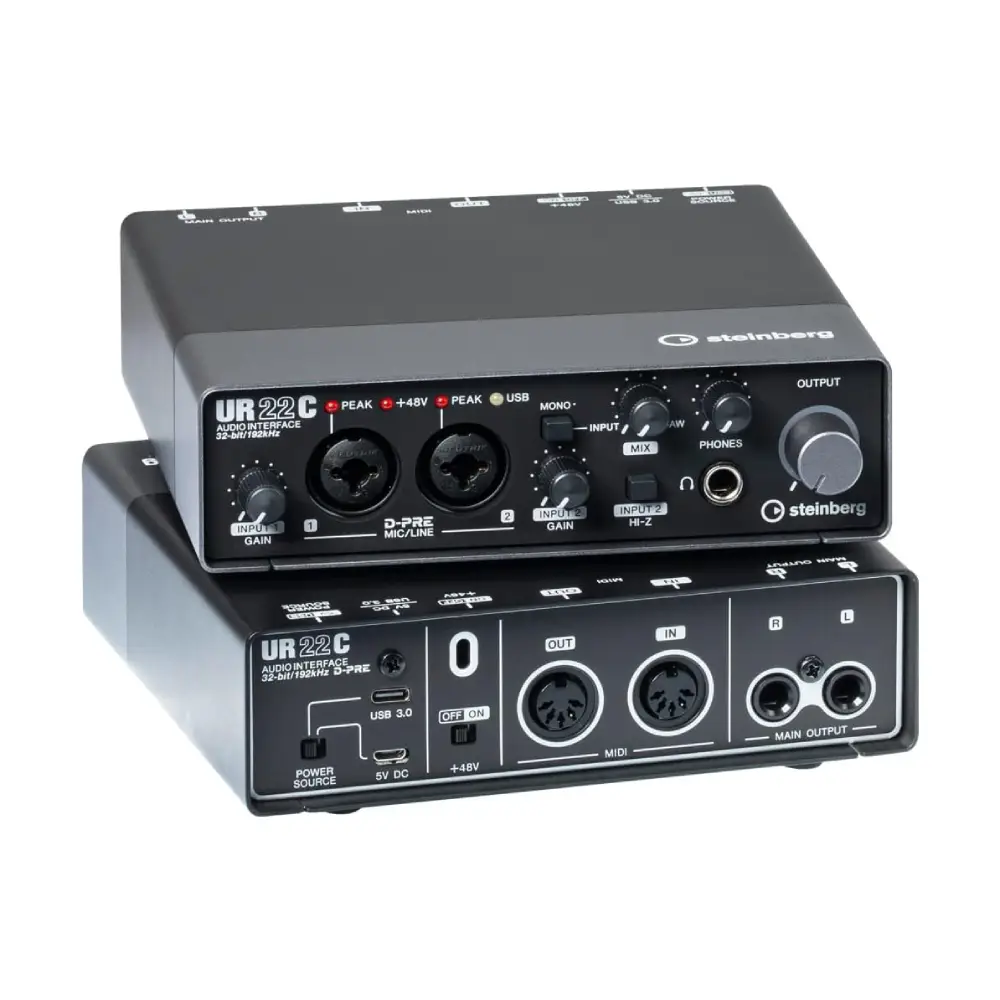 Steinberg UR22c Recording Pack - Kayıt Paketi ( Siyah ) UR22c