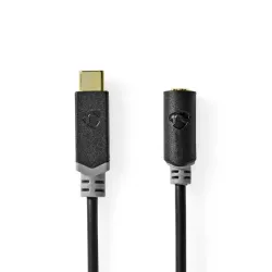 USB-C Erkek - 3.5 mm Dişi 1 m Çevirici Kablo - Nedis Cable