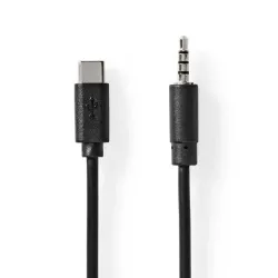 USB-C Erkek - 3.5 mm Erkek 1 m Çevirici Kablo - Nedis Cable